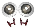 034Motorsport 2-Piece Floating Rear Brake Rotor Upgrade 355mm Red for Audi S3, RS3, Golf R, GTI 2021+