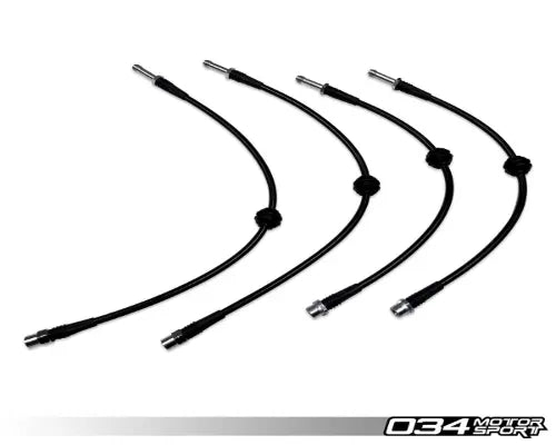 034 Motorsports Stainless Steel Braided Brake Line Kit for Audi B8/B8.5 S4/S5 2010-2017