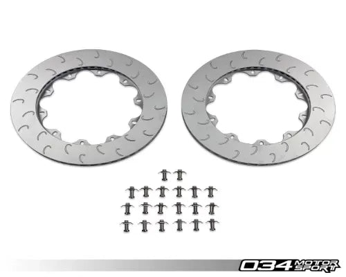 034 Motorsports 350mm Rear Rotor Ring Set for Audi VW 2015+, MQB 2-Piece Floating Upgrade