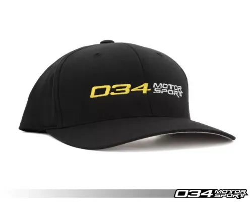 034 Motorsports Flexfit Hat - One Size Fits Most, High-Quality Material, Black