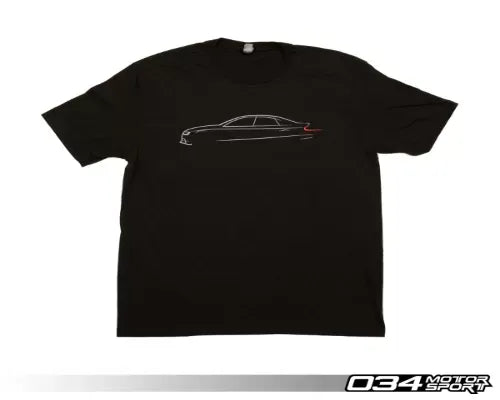 034 Motorsports Audi B8.5 Sedan Line Art T-Shirt, 50/50 Cotton/Poly, Sizes S-3XL