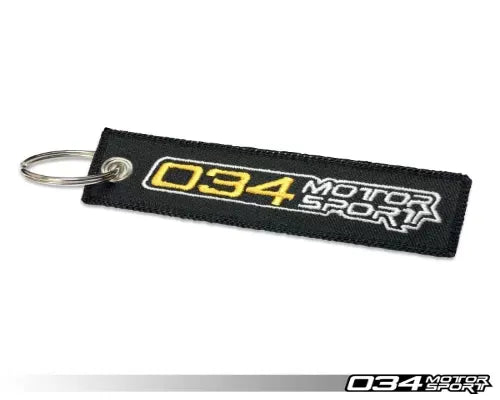 034 Motorsports Embroidered Nylon Key Chain - Water Resistant, Multiple Colors Available