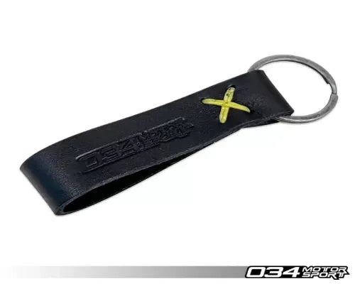 034 Motorsports Embossed Leather Key Chain - VAG Performance Accessory