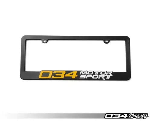 034 Motorsports License Plate Frame for Universal Fit - Durable Black Finish