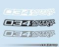 034 Motorsports 36" White Windshield Banner - Premium Cast Vinyl, Motorsport Grade