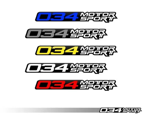 034 Motorsports 4" Blue Decal - Durable Vinyl Motorsport Sticker for Cars, Toolboxes, and More
