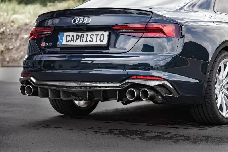 Capristo Carbon Fiber Rear Diffusor for Audi RS5 (F5) 2016-2023 - Gloss/Matte Finish