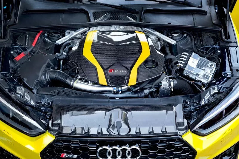 Capristo Exhaust Carbon Fiber Engine Cover & Lock Assembly for Audi RS5 (F5) 2016-2023
