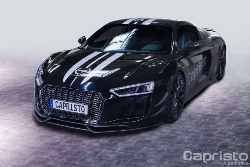 Capristo Carbon Fiber Front Spoiler Matte Finish for Audi R8 V10 Plus 2015-2019