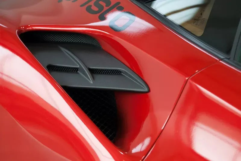 Capristo Exhaust Carbon Side Air Intake Panels Matte Finish for Ferrari 488 GTB/GTS 2015-2020