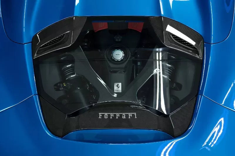 Capristo Exhaust Matte Carbon Fiber Engine Hood for Ferrari 488 Spider 2016-2020