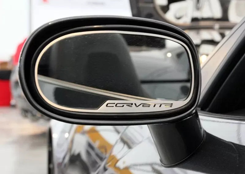 American Car Craft 2Pc Standard Mirror Trim Side View Corvette Style Chevrolet Corvette C6 2005-2013