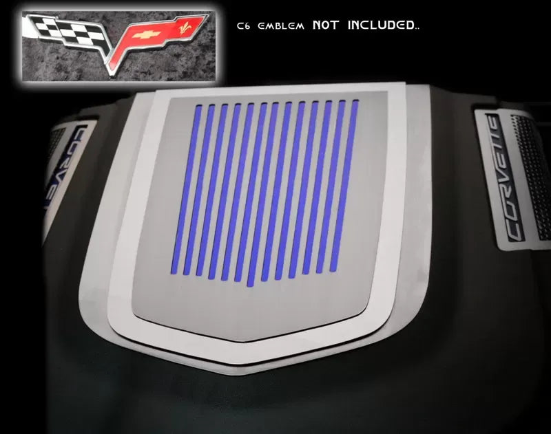 American Car Craft 2Pc Ribbed Engine Shroud Cover Chevrolet Corvette ZR1 2009-2013