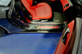American Car Craft 2Pc Stainless Blue Led Carbon Fiber Door Sill Overlays Chevrolet Corvette Z06 | Z51 | Stingray C7 2014-2019