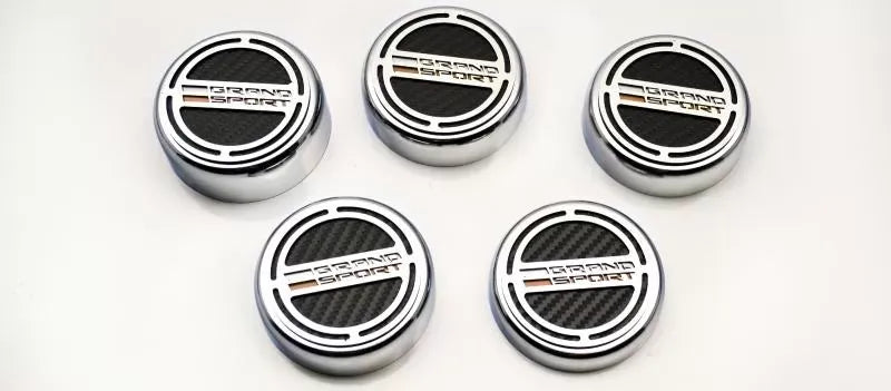 American Car Craft 5Pc Automatic Fluid Cap Cover Set Chevrolet Corvette Grand Sport C7 2016-2019