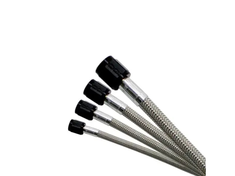 Nitrous Express 72in 3AN Stainless Steel Braided Hose with Red Ends