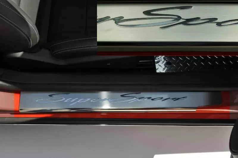 American Car Craft 2Pc Stainless Steel Super Short Lettering Outer Door Sill Chevrolet Camaro 2010-2015