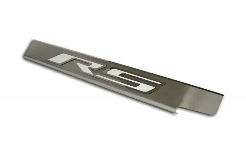 American Car Craft 2Pc Stainless Steel Yellow Carbon Fiber Outer Door Sills Chevrolet Camaro RS 2010-2015