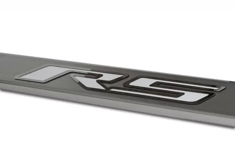 American Car Craft 2Pc Stainless Steel White Carbon Fiber Outer Door Sills Chevrolet Camaro RS 2010-2015