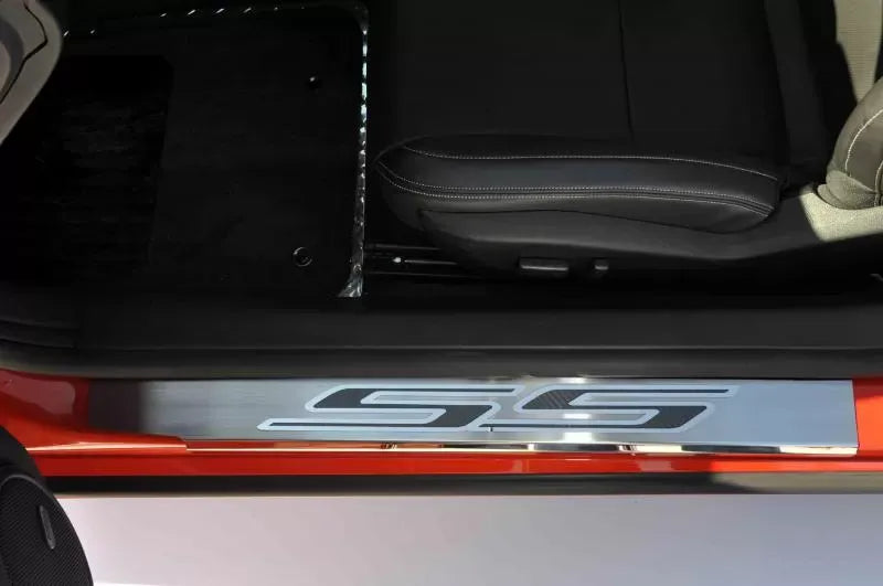 American Car Craft 2Pc Stainless Steel Garnet Red Outer Door Sills Chevrolet Camaro SS 2010-2015
