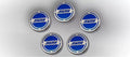 American Car Craft 5Pc Automatic Blue Carbon Fiber Engine Fluid Cap Covers Chevrolet Camaro SS 2010-2022
