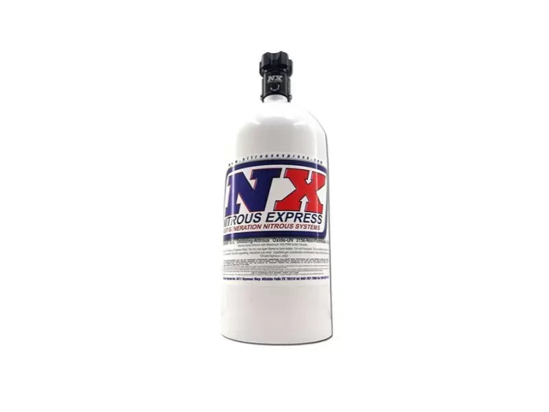 Nitrous Express 5lb Nitrous Bottle with Lightning 500 Valve, 5.25" Diameter x 17.64" Tall, Powder-Coated Finish