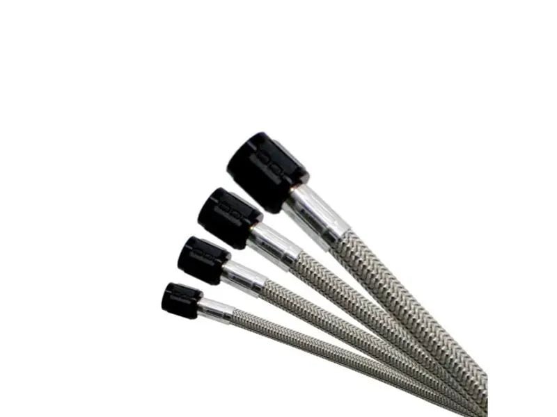 Nitrous Express Black 6AN 12in Stainless Steel Braided Hose for Nitrous Systems