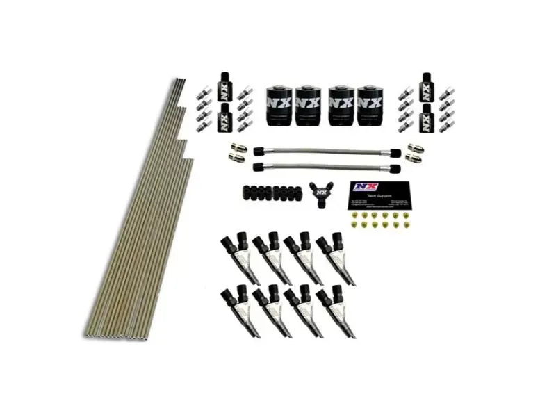 Nitrous Express 8 Cylinder STD Nozzle Intake Plumbing Kit with Solenoids and Hardware Included
