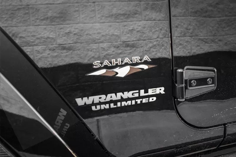 American Car Craft 2Pc Polished Stainless Steel Wrangler Unlimited Badges Jeep Wrangler JK 2007-2018
