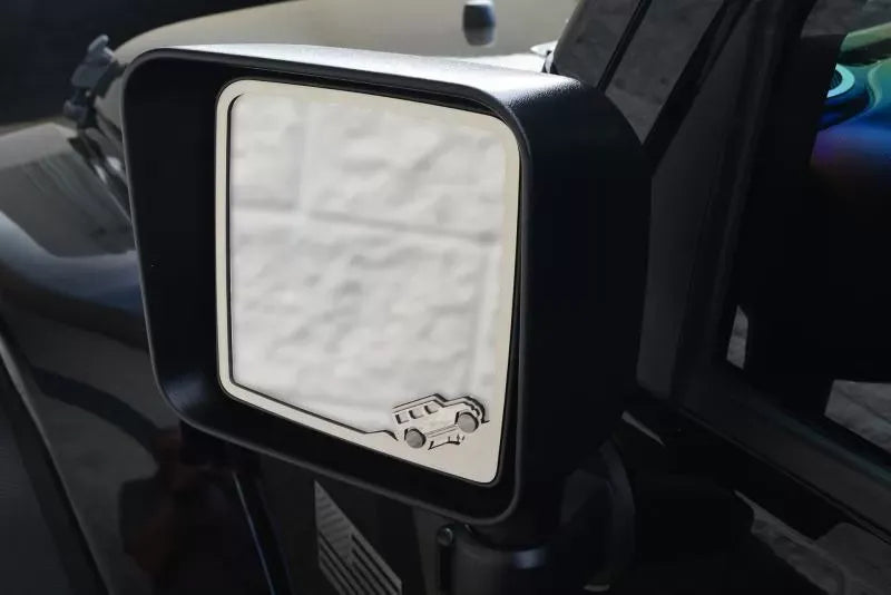 American Car Craft 2Pc Stainless Side View Mirror Trim Jeep Wrangler JK | JKU 2007-2018