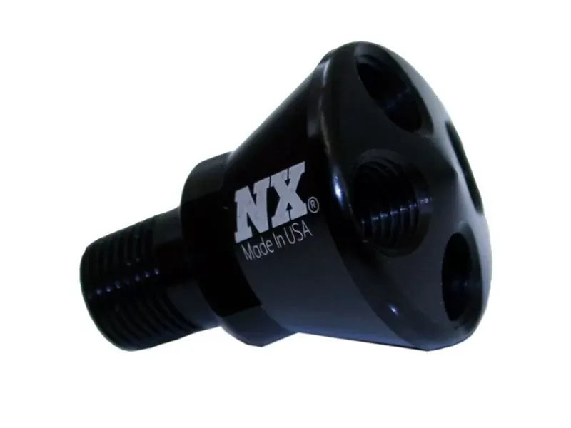 Nitrous Express Black 4 Port Micro Showerhead Distribution Block, Male 1/8" NPT, 4 Outlets