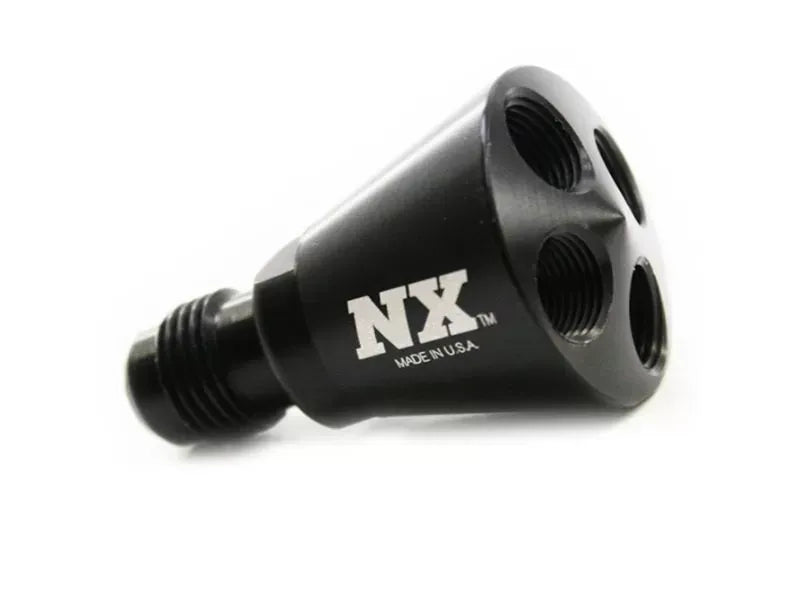 Nitrous Express Black 4 Port Showerhead Distribution Block -6 Male Fittings