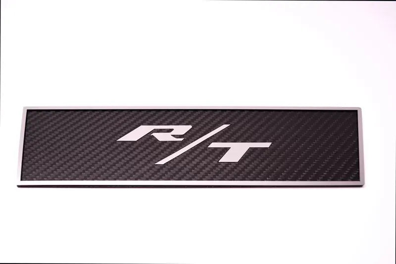 American Car Craft 2Pc Polished Stainless Trim Carbon Fiber Door Badge Plates w/R/T Inlay Dodge Challenger 2008-2014