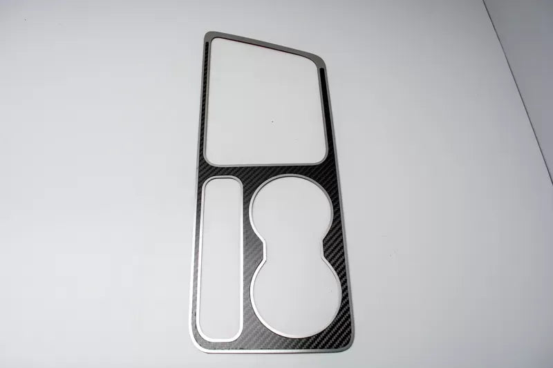 American Car Craft 2Pc Polished Stainless Trim Carbon Fiber Outer Shifter Plate Overlay Dodge Challenger 5.7L | SRT8 2008-2014