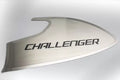 American Car Craft 2Pc White Carbon Fiber Stainless Steel Door Badge w/Challenger Inlay Dodge Challenger 2015-2023