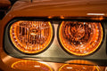 American Car Craft 2Pc Stainless Steel Orange LED Halo Headlight Surrounds Dodge Challenger 2008-2014