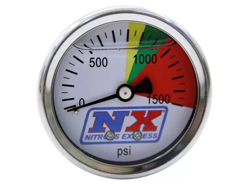 Nitrous Express Nitrous Pressure Gauge 0-1500 PSI Liquid Filled 2-1/16"