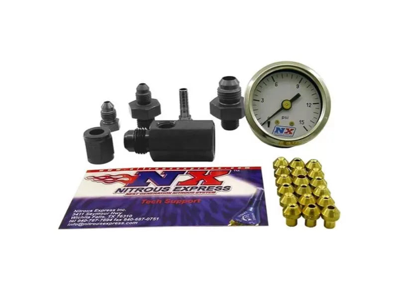 Nitrous Express Master Flo-Check Fuel Pressure Gauge System with 2-Inch Gauge