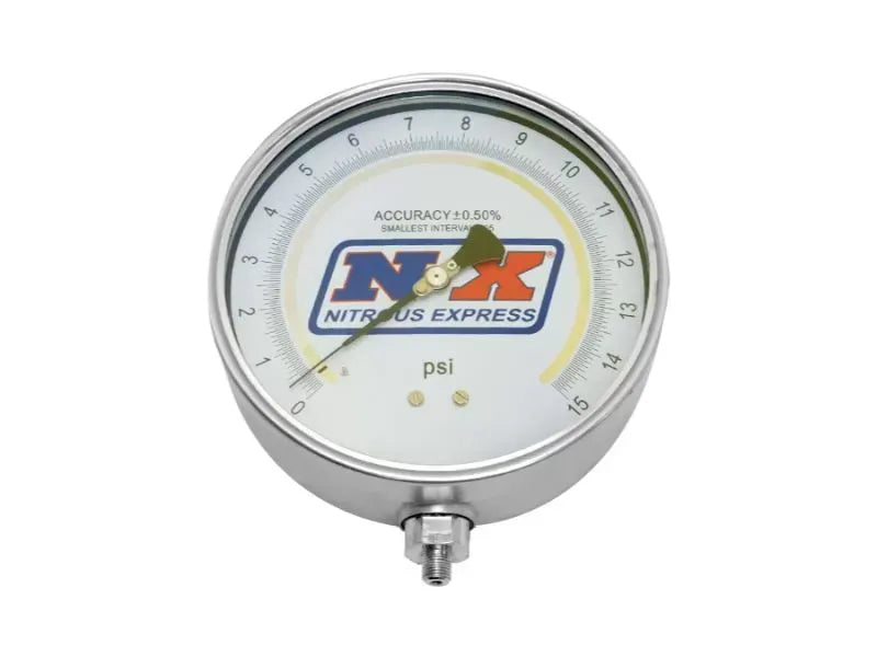 Nitrous Express 6" Certified Pressure Gauge for Nitrous Oxide Systems - P/N 15530