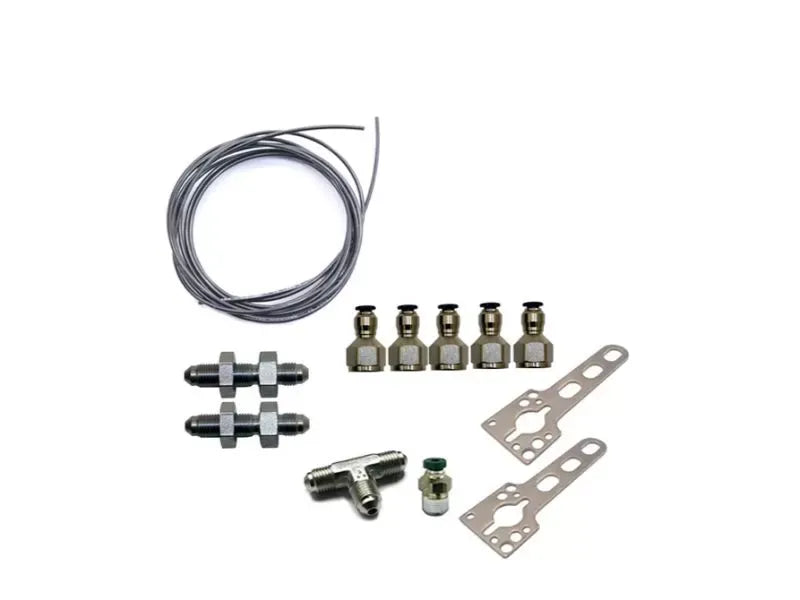 Nitrous Express Dual Vent Purge Kit with Softline - 3AN Fittings, Poly Lines, Mounting Brackets