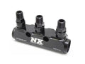Nitrous Express 3 Port Fuel Log with Fittings, Anodized Aluminum, 12 AN Inlet, 8 AN Outlet