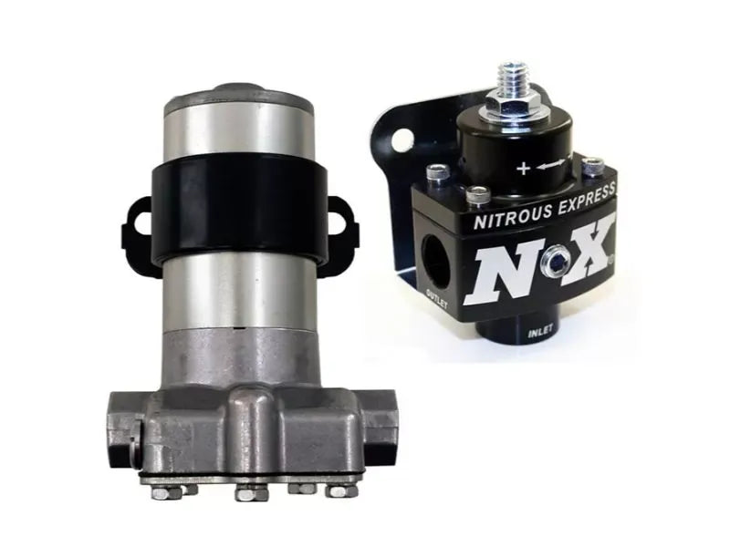 Nitrous Express Black Style Fuel Pump and Non Bypass Regulator Combo, 14PSI, 140 GPH, 600 HP