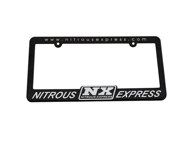 Nitrous Express Nitrous License Plate Frame for Universal Fitment, Durable Black Finish