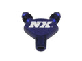 Nitrous Express Blue 1/8NPT x 3AN Billet Pure-Flo Y Fitting - Aluminum, Reusable