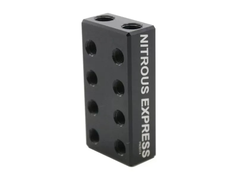 Nitrous Express Nitrous | Dual Inlet 16 Outlet Fuel Distribution Block for Compact Spaces
