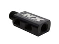 Nitrous Express Compact Distribution Block with Gauge Port, 5/8" Wide, 3/8" Deep