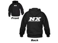 Nitrous Express Large Black Hoodie with White Logo - Comfortable Fit for All Sizes
