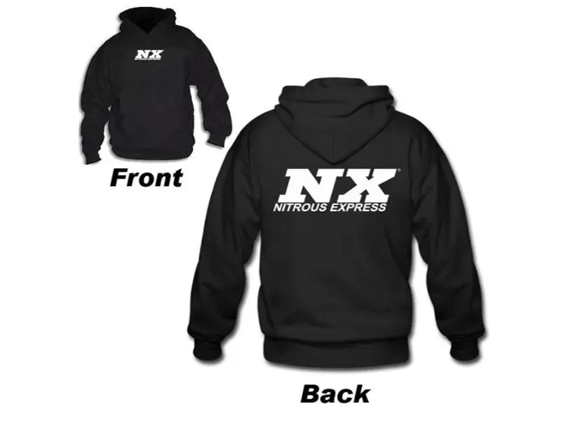 Nitrous Express Extra Large Black Hoodie with White Logo