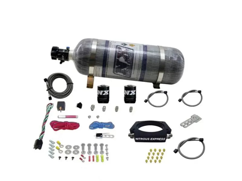 Nitrous Express 50-400HP GM LS 90mm Nitrous Plate Kit with 12lbs Bottle, Fits Multiple Models