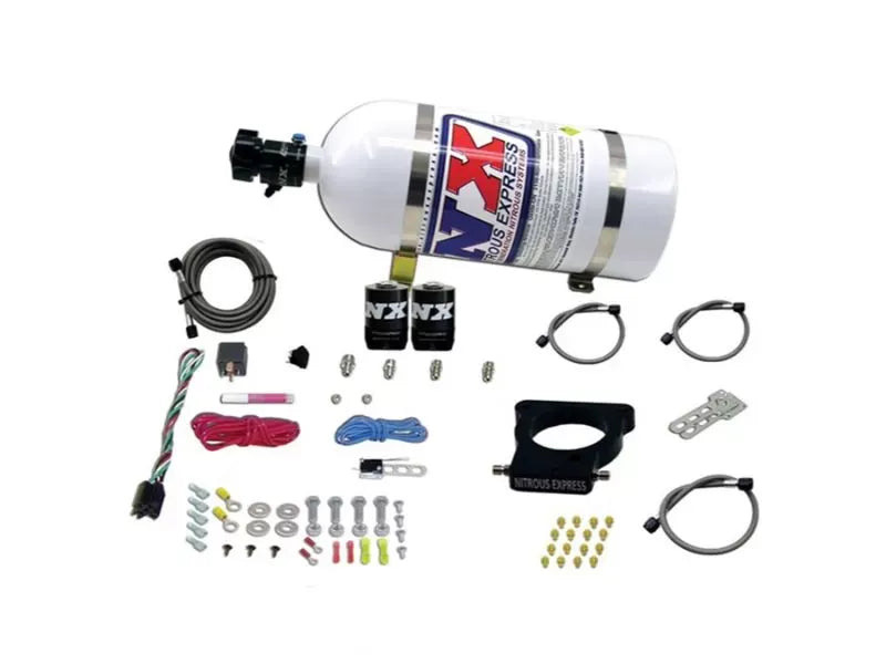 Nitrous Express Nitrous Plate Kit 50-350HP 78mm 3-Bolt for GM LS Engines with 10lb Bottle